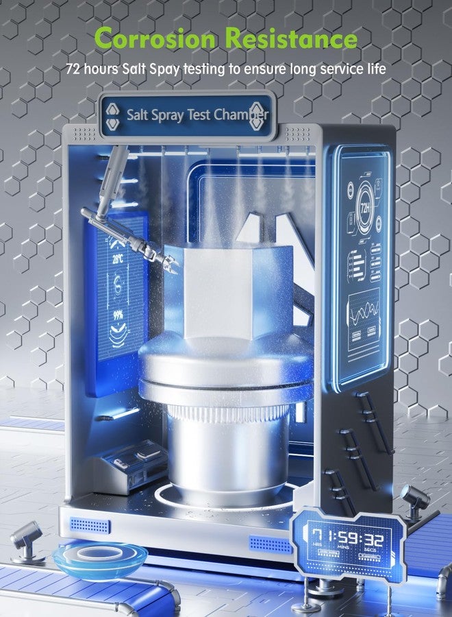 AUTOPTIM صواميل عجلات AUTOPTIM M14x1.5 - بديل لسيارات لاند روفر LR3 وLR4 ورينج روفر سبورت وديسكفري - طرف مغلق، أصلية من المصنع، سداسي 13/16 بوصة، طول 1.81 بوصة، 20 قطعة، مطلية بالكروم - Image 3